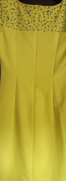 Sheath dress with rhinestone,  embellished top. - Picture 3 of 5